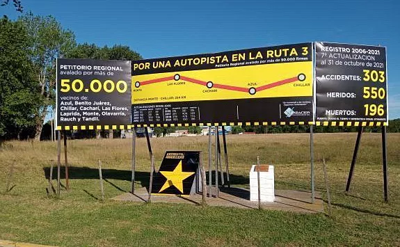 Cartel de ruta 3
