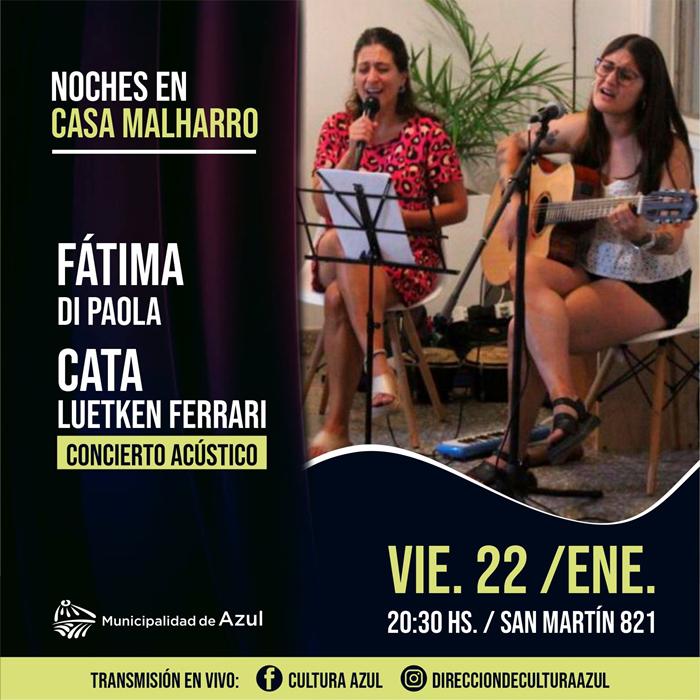 Ciclo Noches en Casa Malharro - Fátima y Cata