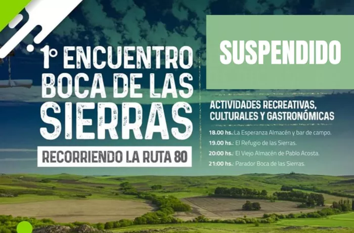 Suspensión del Encuentro Boca de las Sierras