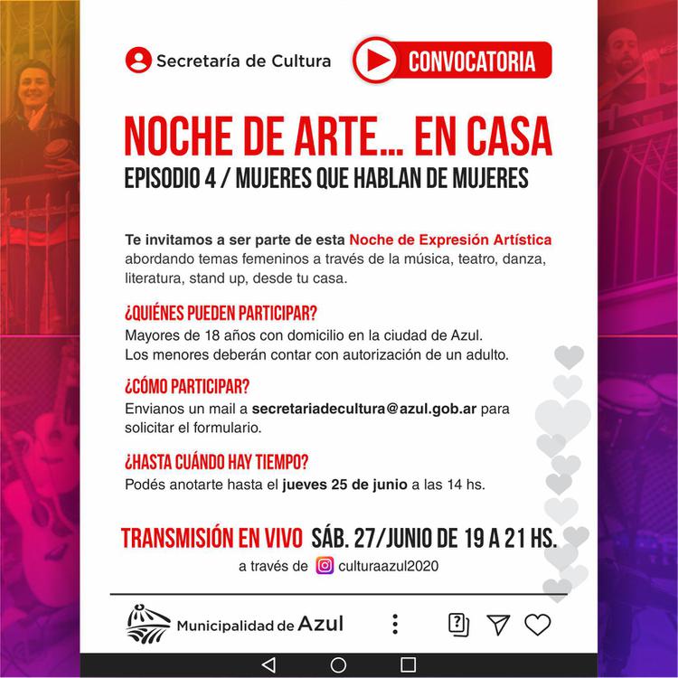 Noche de arte en casa