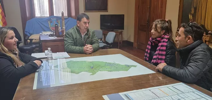 Reunión con la ciclista Azimonti