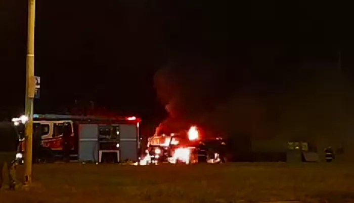 Incendio de un camión