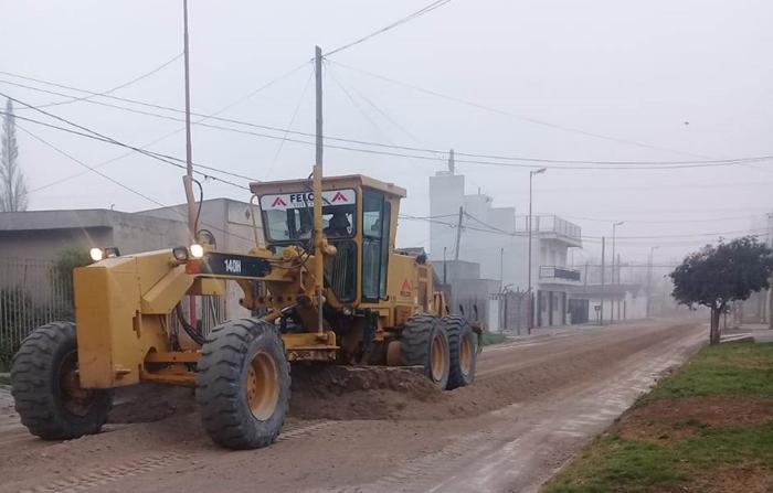 Trabajos en calles de tierra