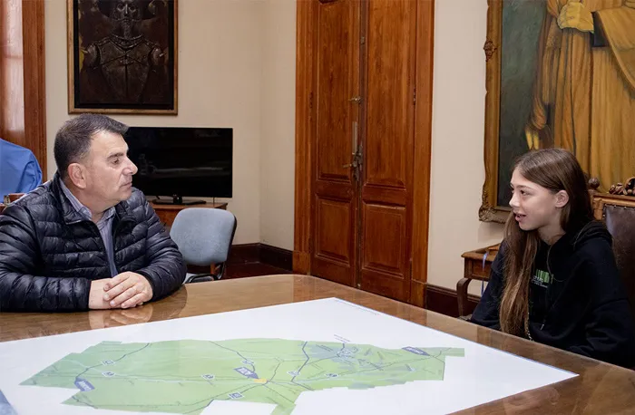 reunión con jugadora de Hockey
