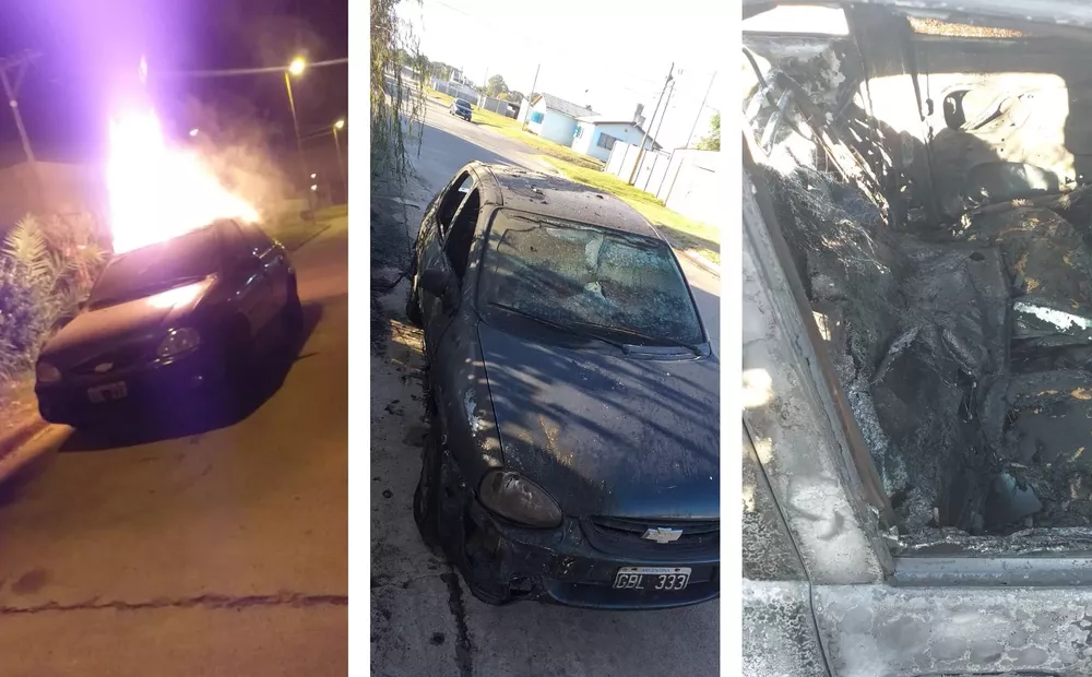Auto incendiado