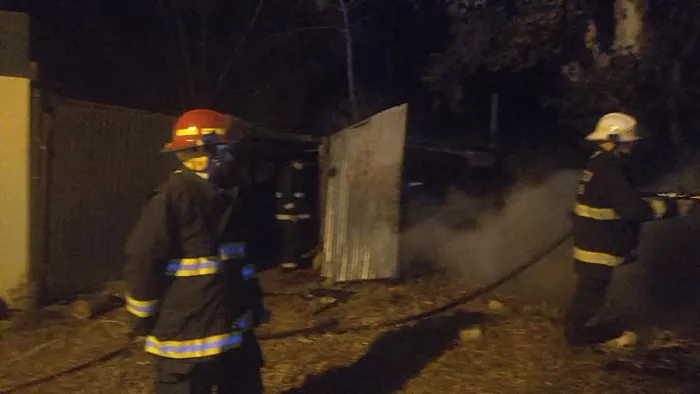 Incendio en un galpón