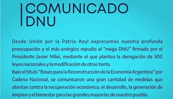 Comunicado DNU