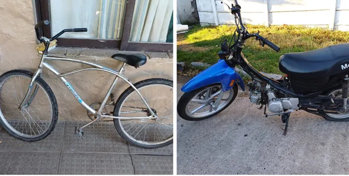 Moto y bicicleta