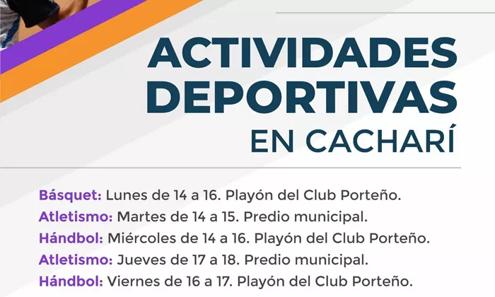 Nuevas propuestas deportivas para Cacharí