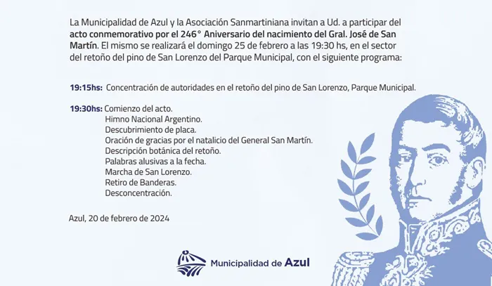 Acto nacimiento San Martín