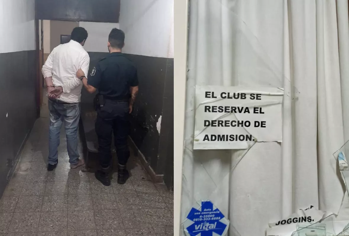 Un hombre fue arrestado por ocasionar daños en un Club bailable